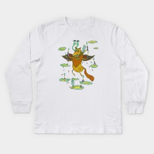 With Wax and Feathers it Flew Kids Long Sleeve T-Shirt